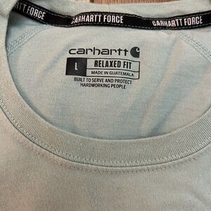 Carhartt Men's Relaxed Fit Shirt - Light Blue Green | Size Large
